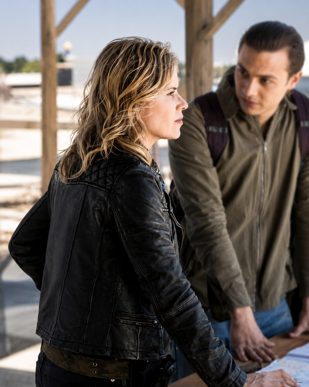 Hollywood Jackets Madison Clark Inspired Fear the Walking Dead Black Biker Leather Jacket