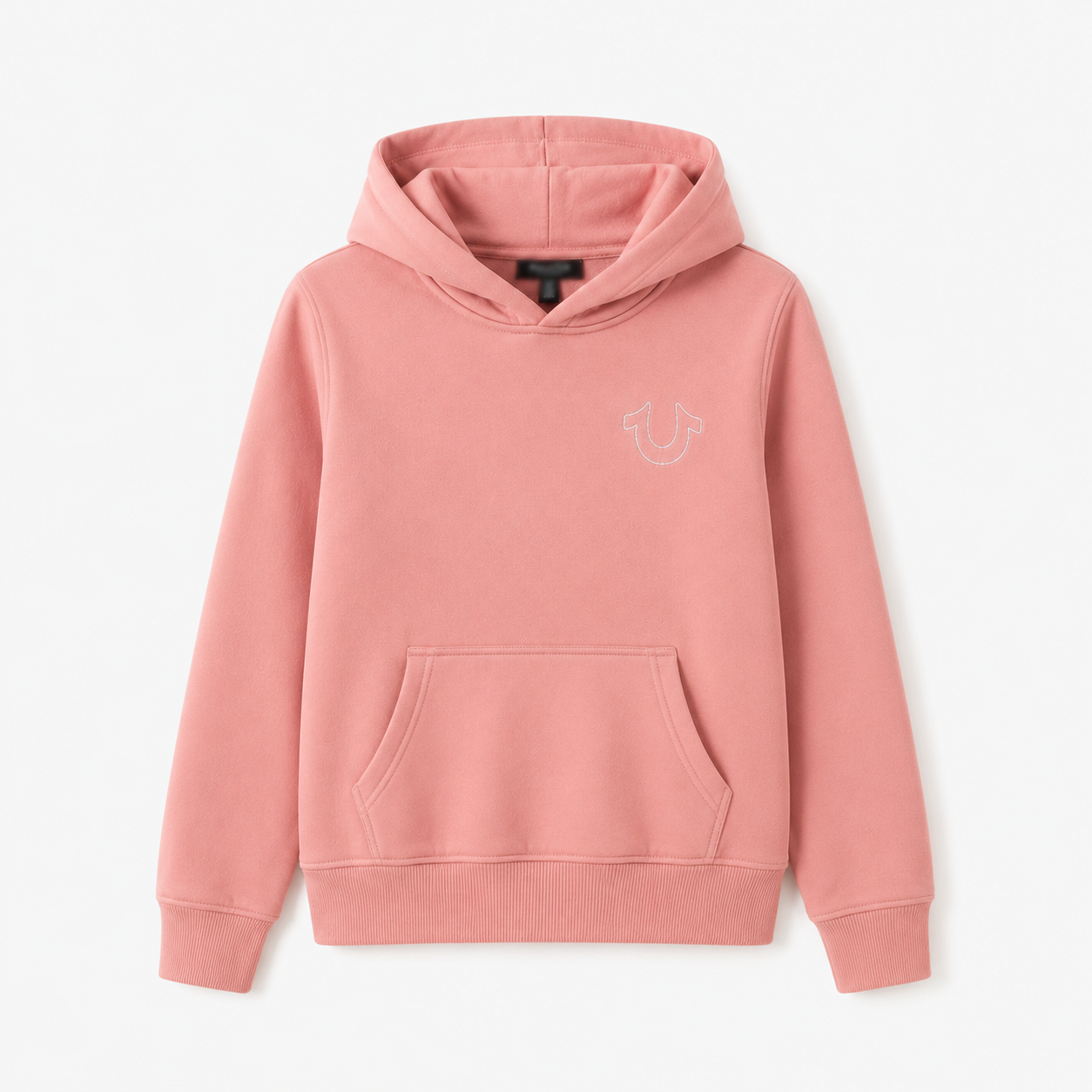 Hollywood Jackets Women's Classic Pullover Hoodie in Blush Pink with Kangaroo Pocket and Attached Hood
