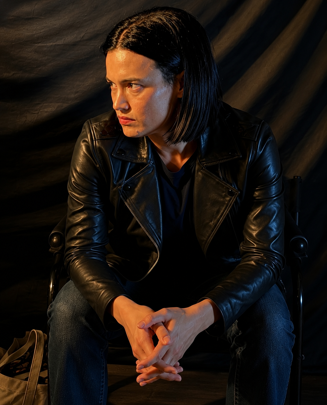 Hollywood Jackets Derek Luh Inspired Gen V Season 2 Biker Leather Jacket