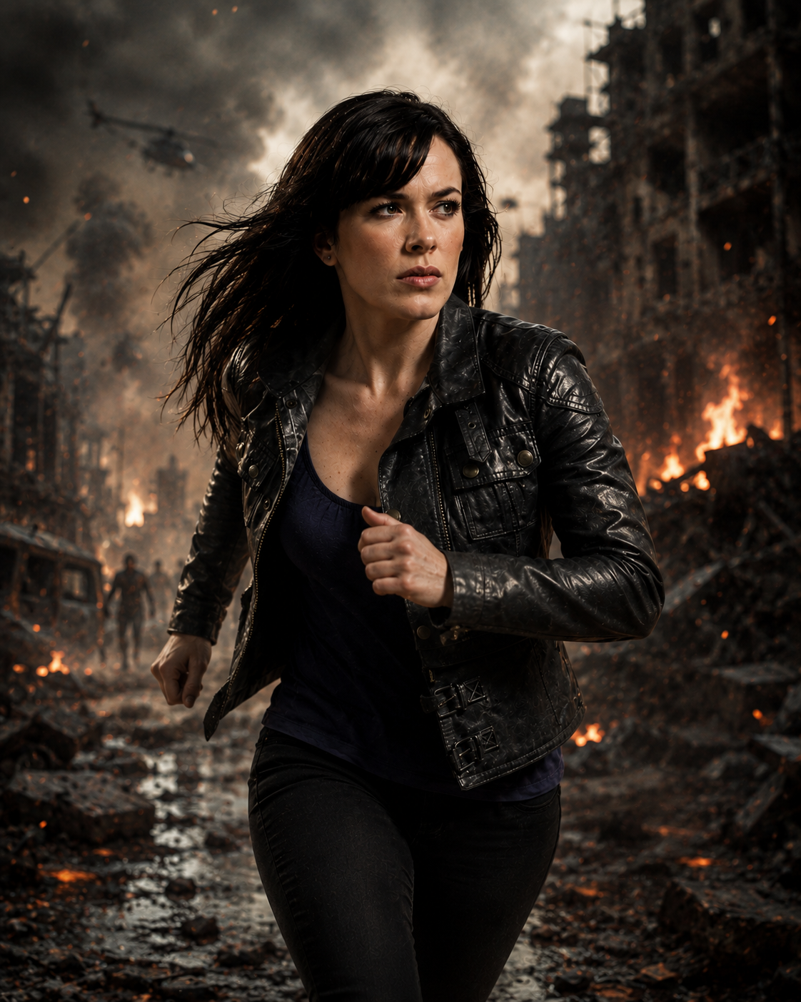 Hollywood Jackets Eve Myles Torchwood Gwen Cooper Biker Leather Jacket