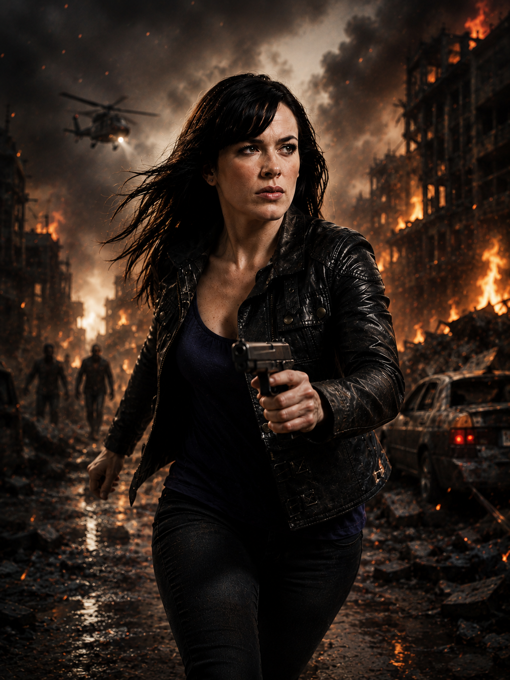 Hollywood Jackets Eve Myles Torchwood Gwen Cooper Biker Leather Jacket