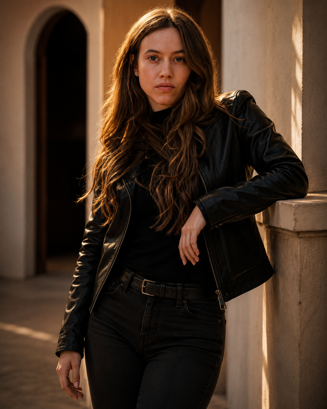 Hollywood Jackets Étoile 2025 Cheyenne Toussaint Black Leather Jacket