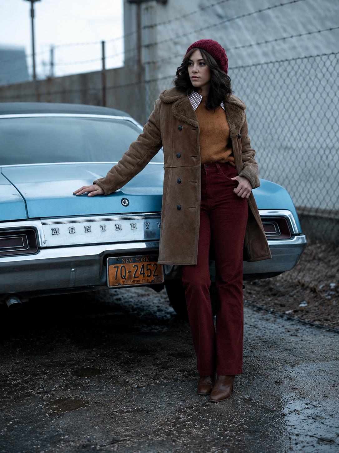 Hollywood Jacket Mishel Prada Women’s Brown Shearling Winter Coat