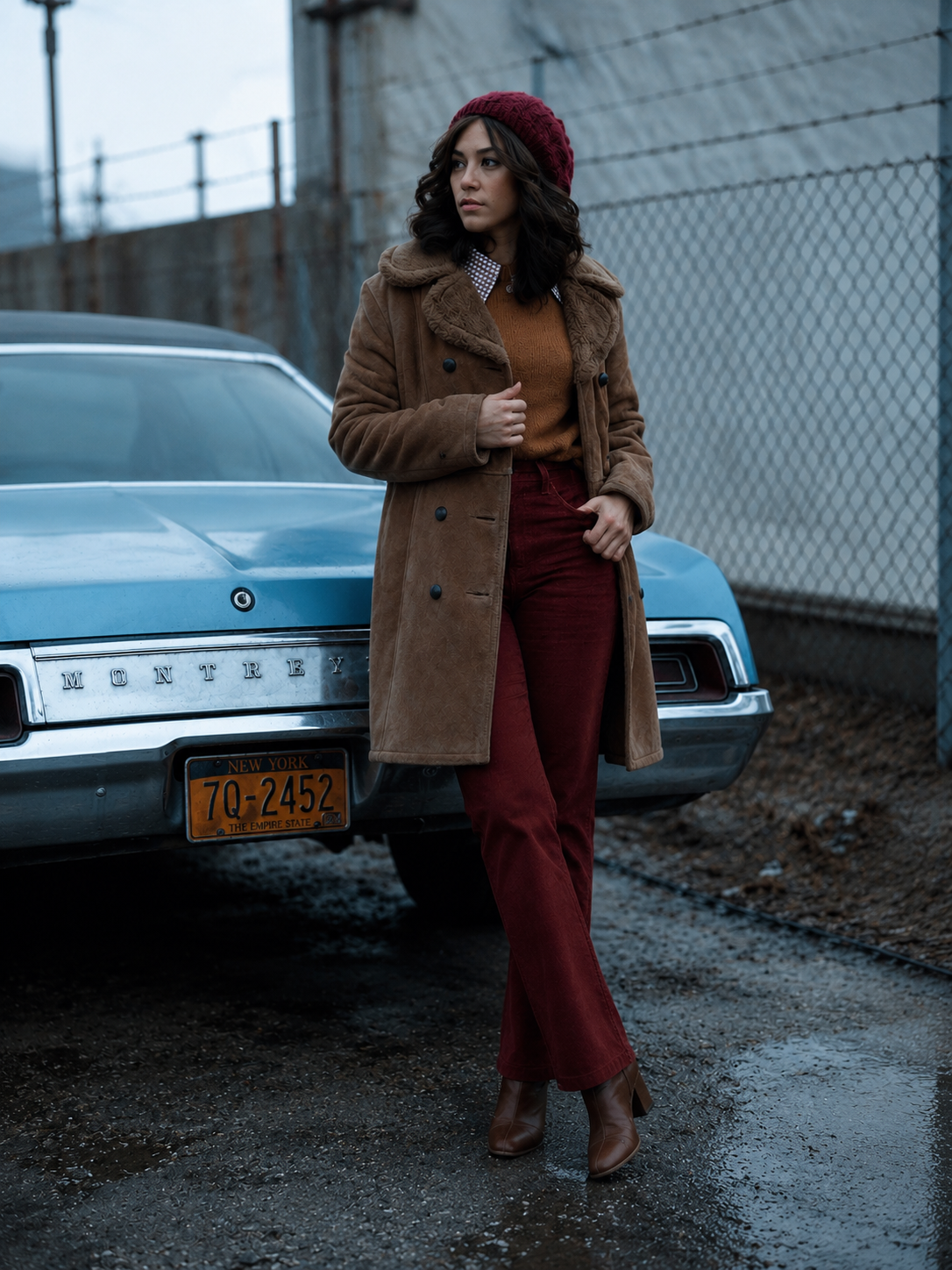 Hollywood Jacket Mishel Prada Women’s Brown Shearling Winter Coat