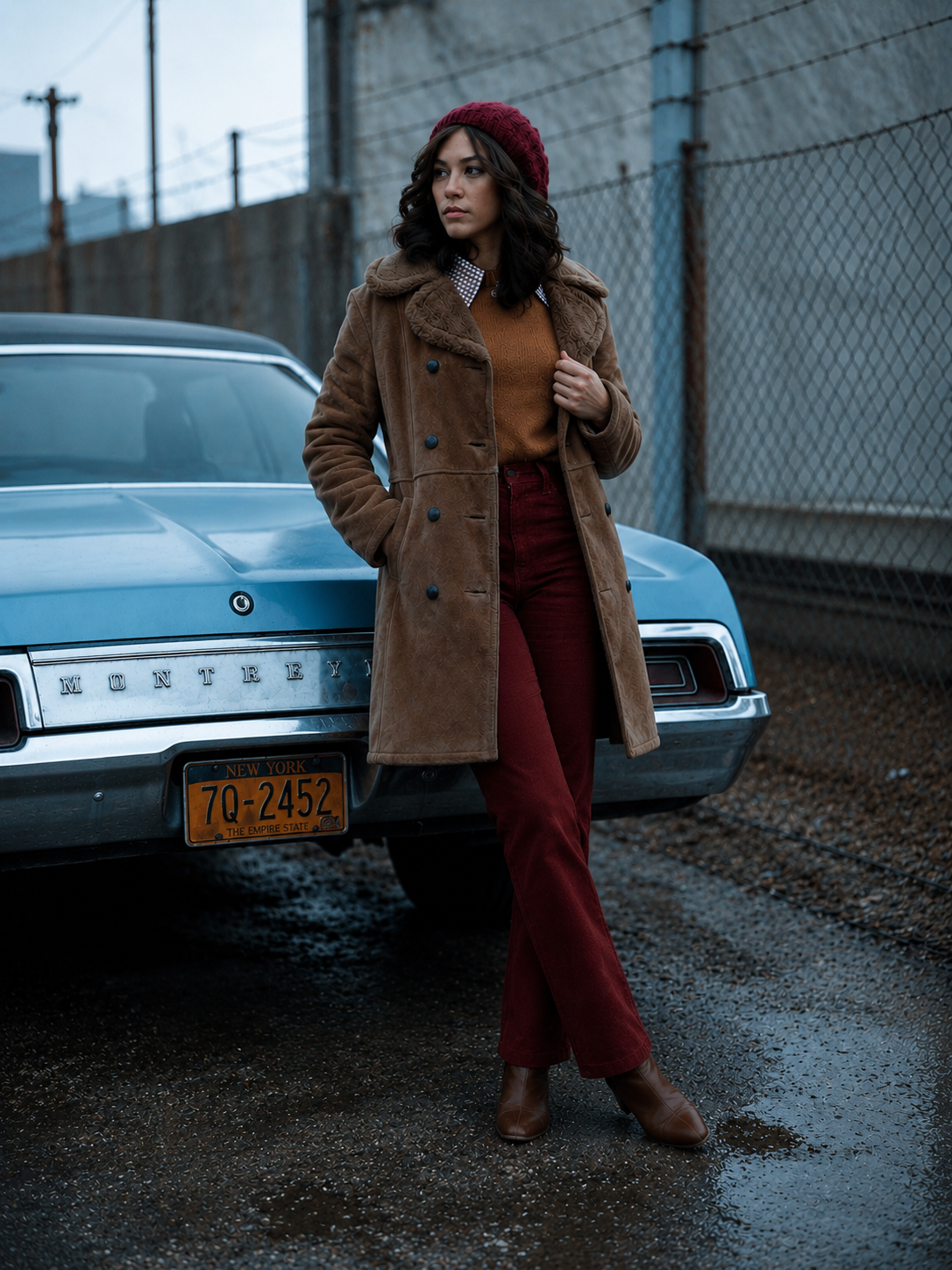 Hollywood Jacket Mishel Prada Women’s Brown Shearling Winter Coat