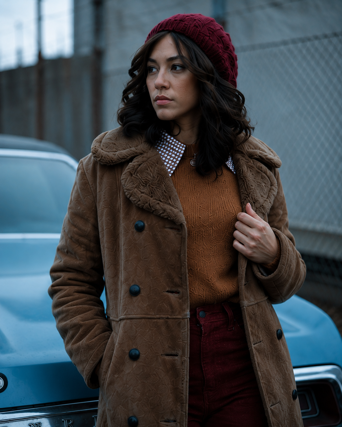 Hollywood Jacket Mishel Prada Women’s Brown Shearling Winter Coat
