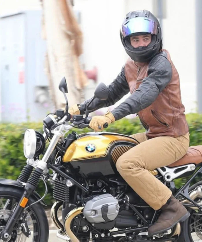Chris Pine Biker Leather Jacket