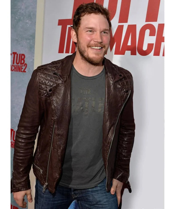 Christ Pratt Brown Leather Jacket