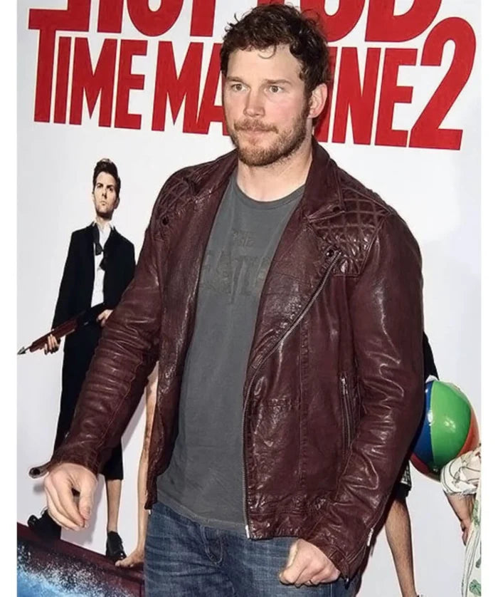 Christ Pratt Brown Leather Jacket