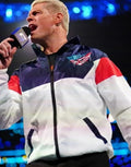 Cody Rhodes USA Eagle Jacket White Navy Red Wrestling Inspired Jacket