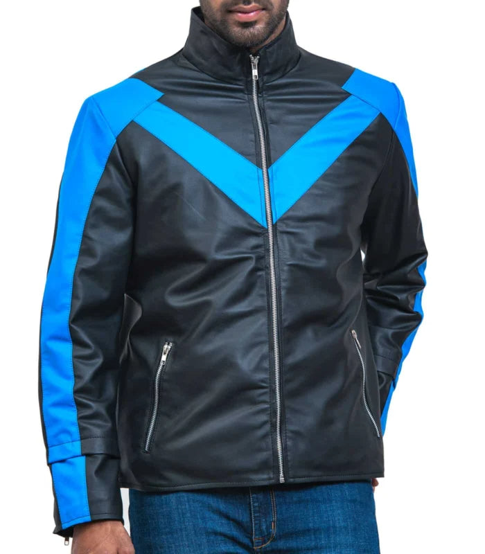 Hollywood Jackets Black Night The Wing Men's Faux Leather Jacket