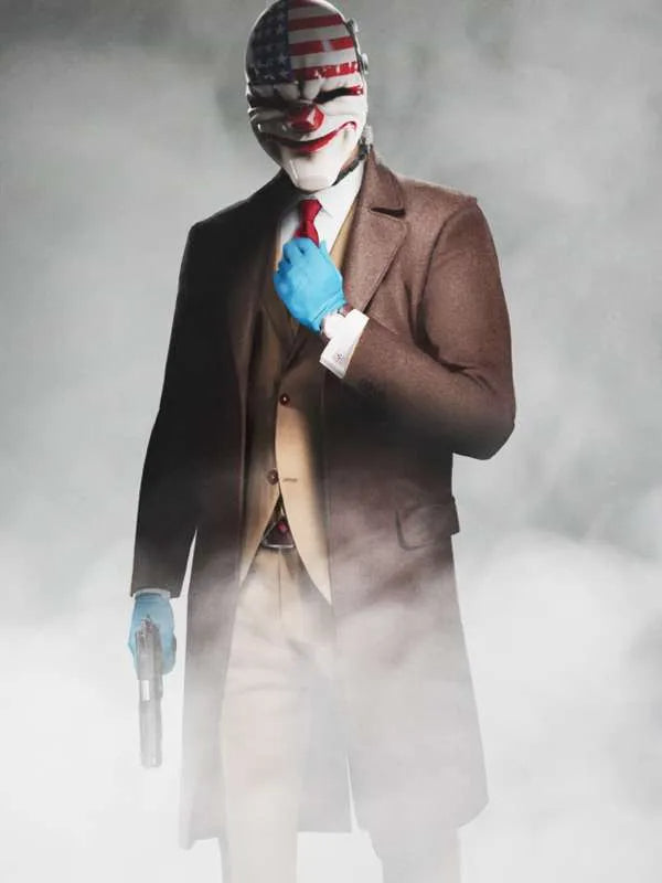 Hollywood Jackets Payday 3 Dallas Nathan Steele Brown Costume Coat