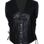 Daryl Dixon Black Motorcycle Angel Leather Vest