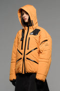 Hollywood Jackets Death Stranding 2 Mustard Yellow Hooded Utility Winter Jacket for Women