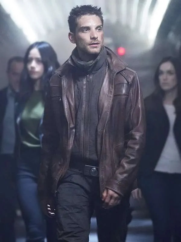 Hollywood Jackets Agents of S.H.I.E.L.D. Jeff Ward Brown Leather Jacket