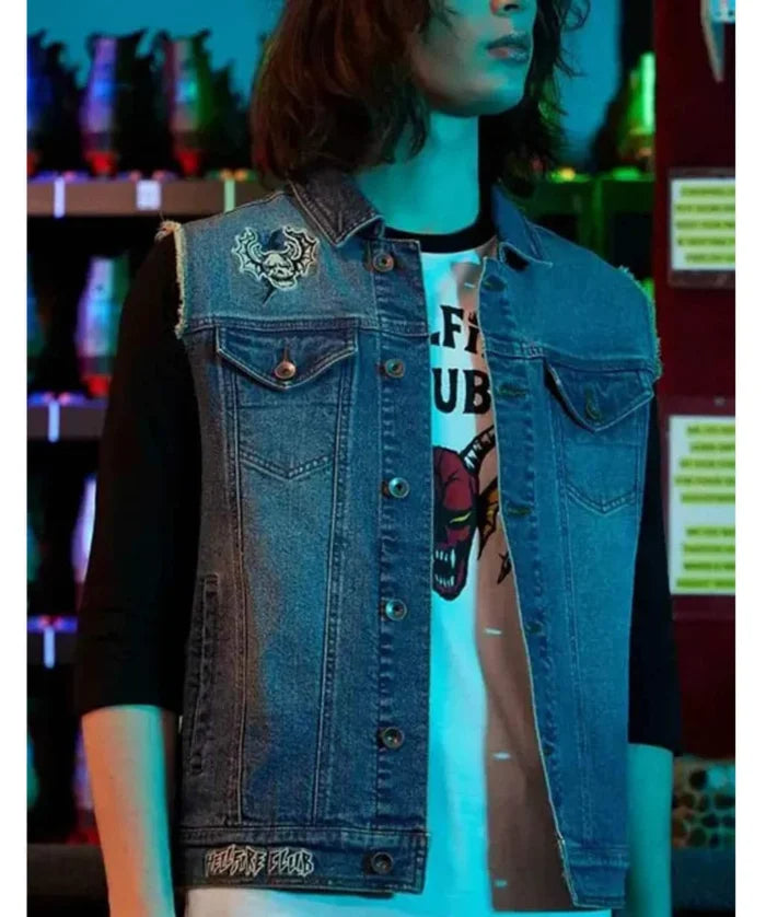 Demobat Slayer Stranger Things Denim Vest