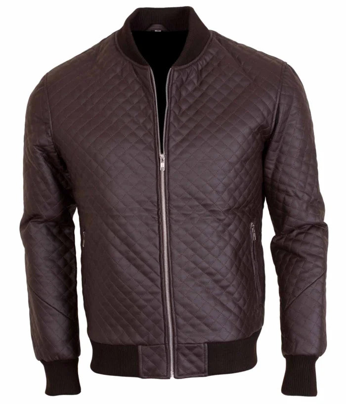 Brown Slim Fit Embroidered Designer Jacket for Men