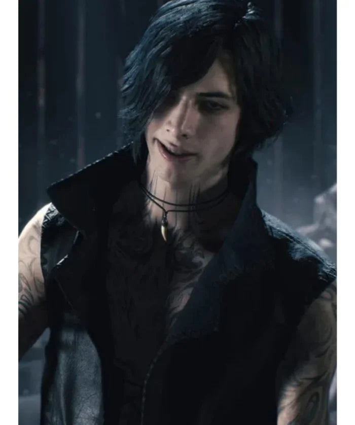 Hollywood Jackets Devil May Cry 5 V Black Leather Coat