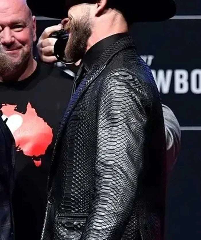 Hollywood Jackets Donald Cerrone Python Leather Jacket