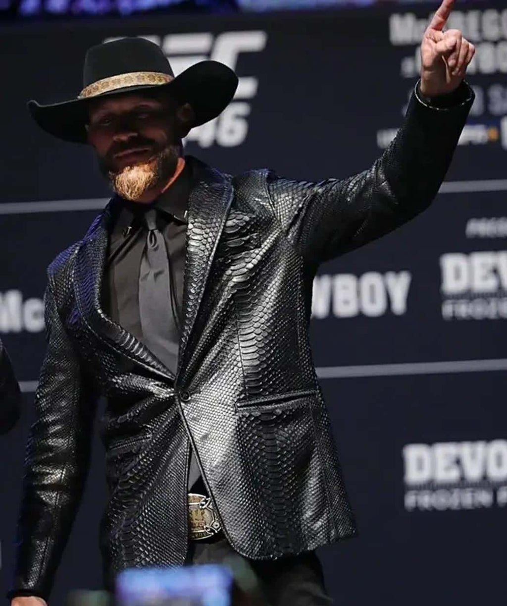 Hollywood Jackets Donald Cerrone Python Leather Jacket