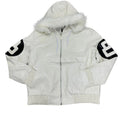 Hollywood Jackets Elite Robert Phillipe White 8 Ball Leather Jacket