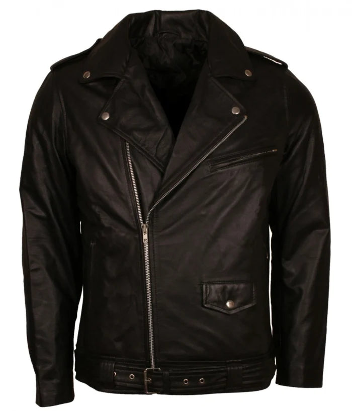 Brando Style Classic Biker Leather Jacket