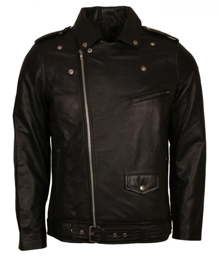 Brando Style Classic Biker Leather Jacket