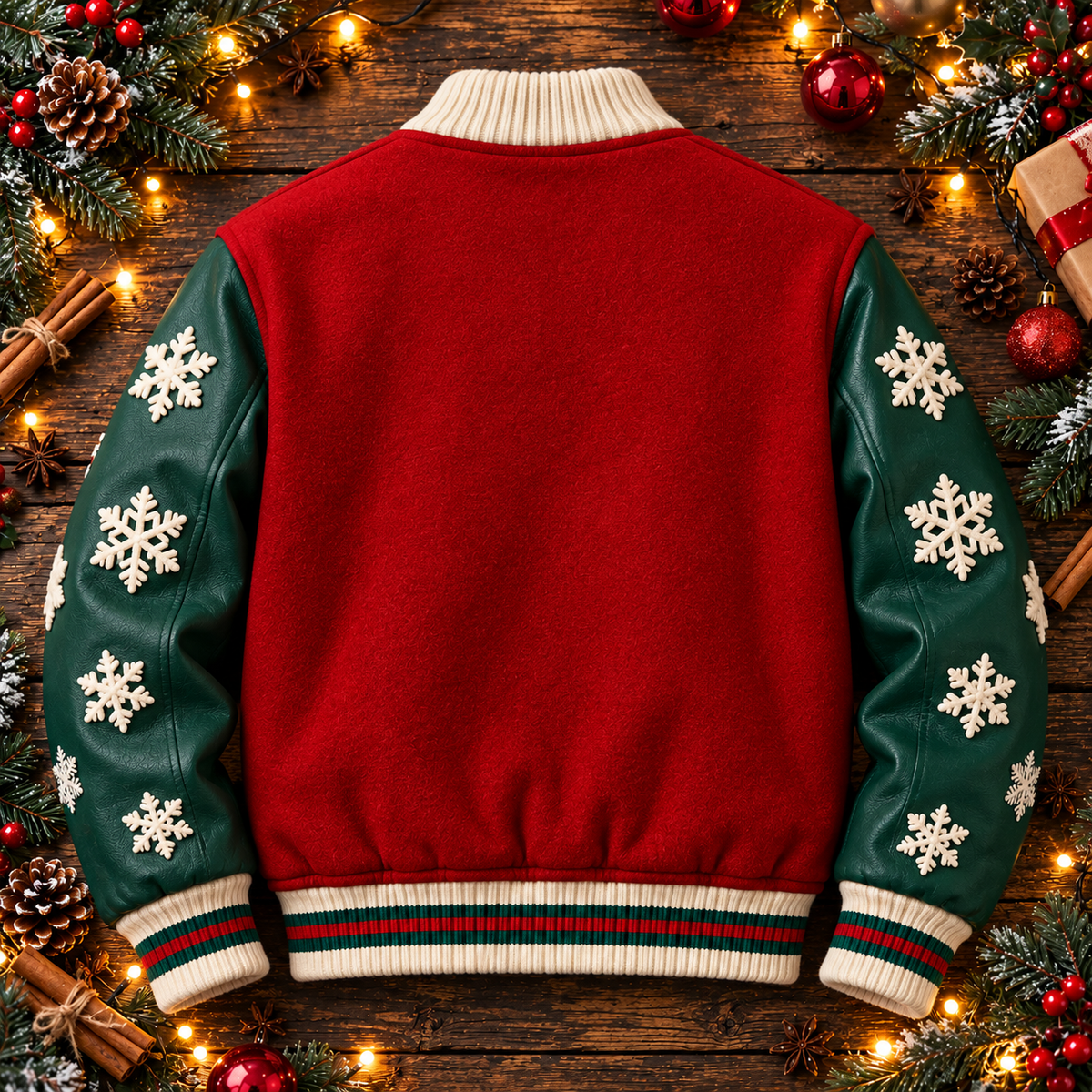Hollywood Jacket Merry Christmas Santa Varsity Jacket
