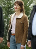 Hollywood Jackets Women’s Lou Hickman Good Cop Bad Cop Brown Shearling Jacket