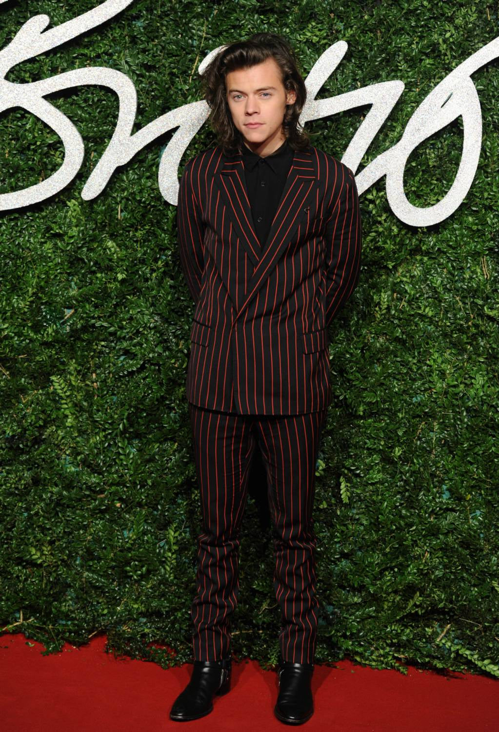 Hollywood Jackets Harry Styles 2014 British Fashion Awards Pinstripe Suit Men’s