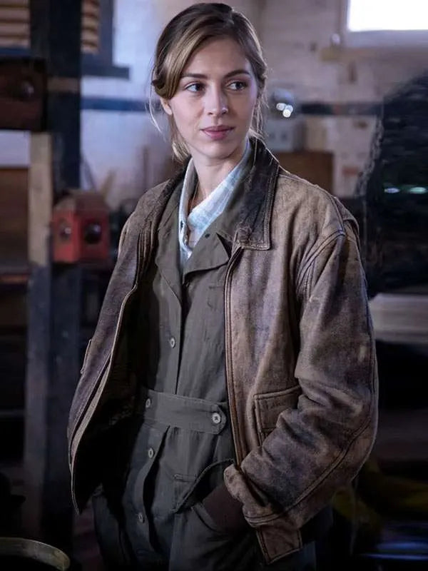 Hollywood Jackets Fear Below 2025 Clara Bennett Distressed Leather Jacket