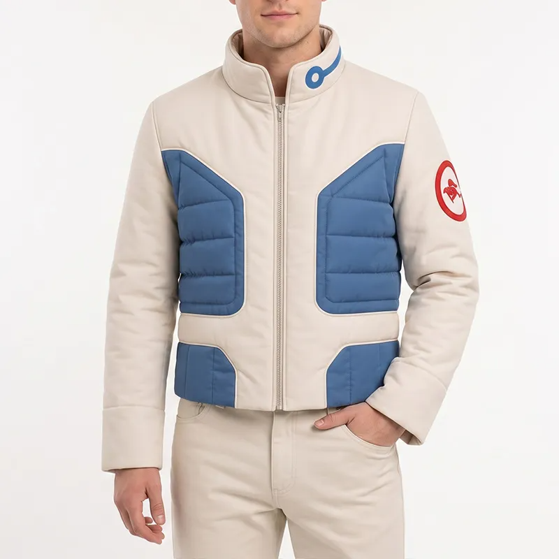 Star Fox McCloud Puffer White and Blue Jacket