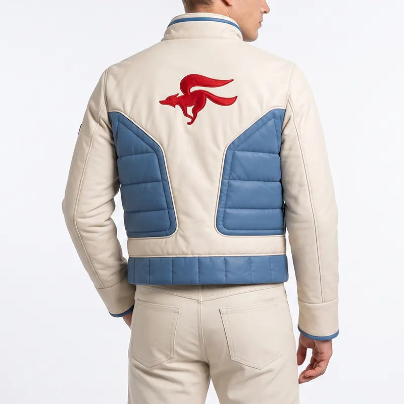 Star Fox McCloud Puffer White and Blue Jacket
