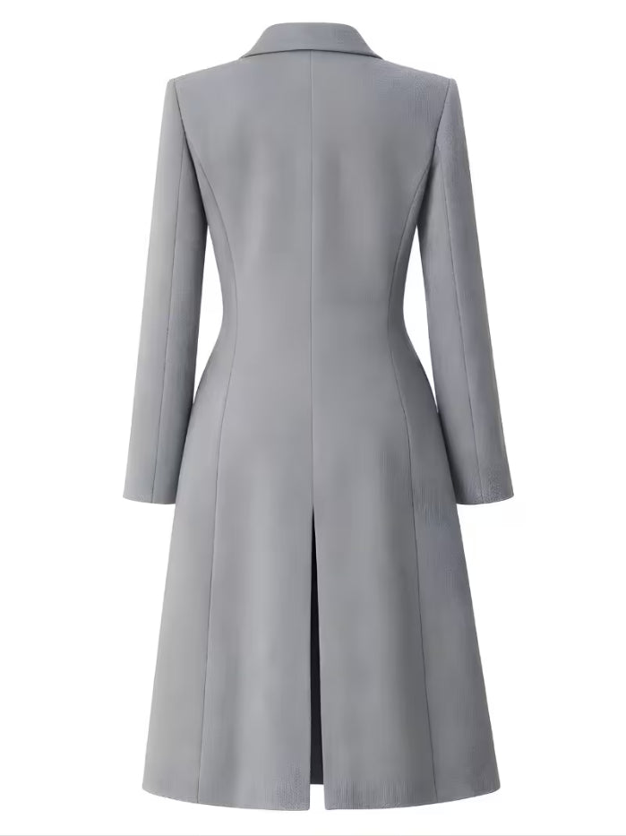 Hollywood Jackets Hunter Schafer Grey Wool Coat