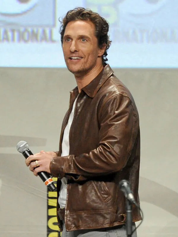 Hollywood Jackets Matthew McConaughey Interstellar Brown Leather Jacket