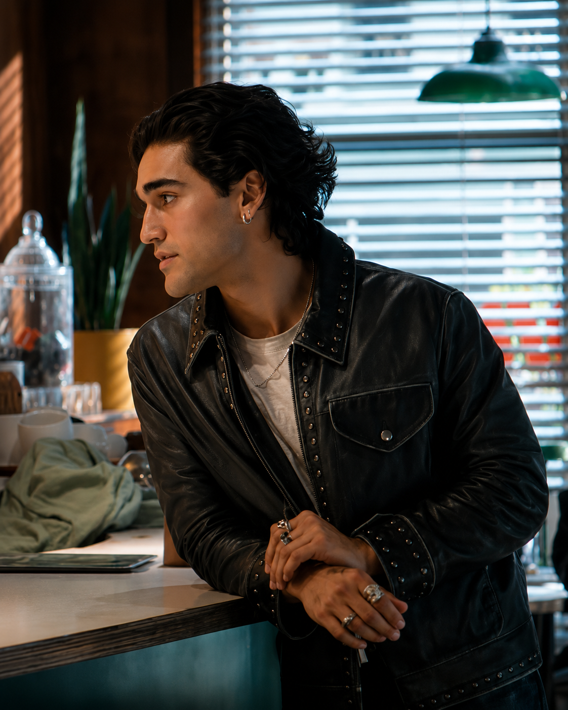 Off Campus Justin Kohl Studded Leather Jacket