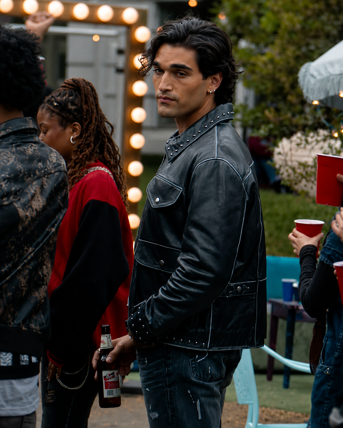 Off Campus Justin Kohl Studded Leather Jacket
