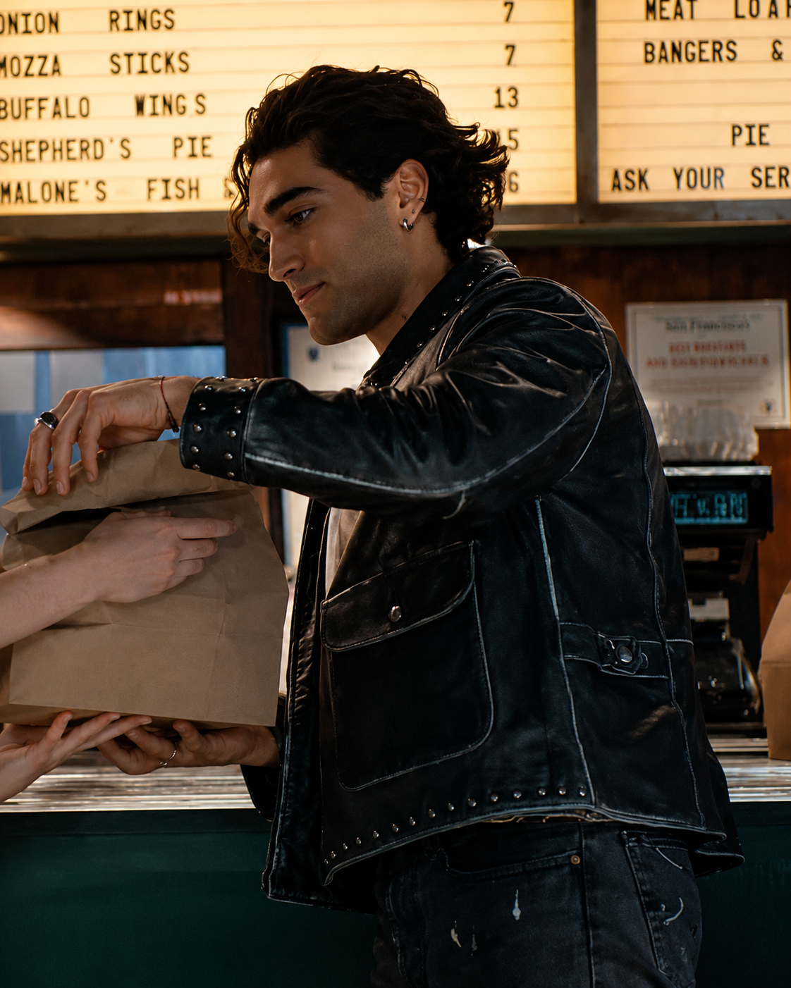 Off Campus Justin Kohl Studded Leather Jacket