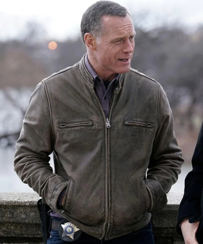 Hollywood Jackets Jason Beghe Chicago P.D. Hank Voight Leather Jacket