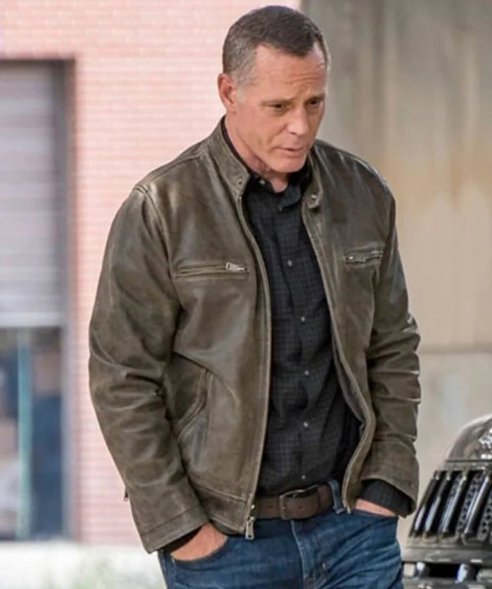 Hollywood Jackets Jason Beghe Chicago P.D. Hank Voight Leather Jacket