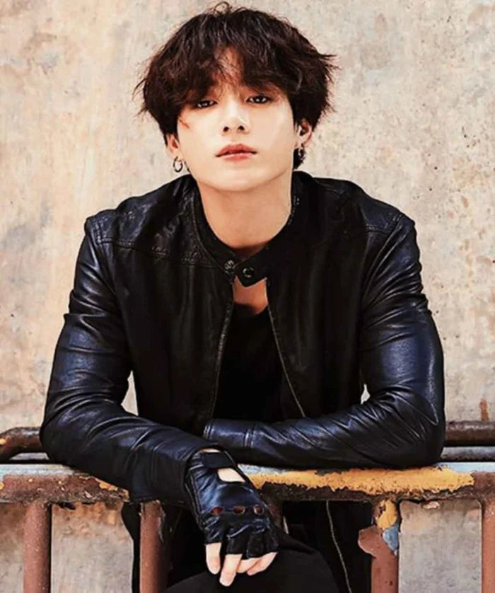 Jeon Jung-kook Black Slim Fit Jacket – Premium Genuine Leather Jacket