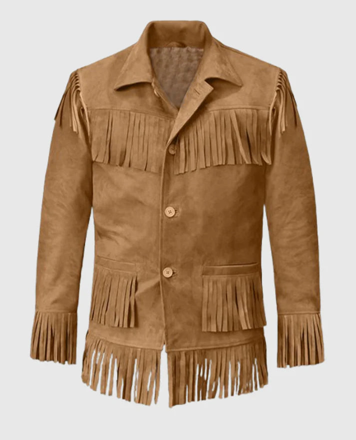 Jon Voight Midnight Cowboy Joe Buck Fringe Jacket – Western Suede Leather Jacket