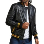 Juda Priest Printed Black Real Leather Jacket