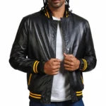 Juda Priest Printed Black Real Leather Jacket