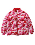 Men's Pink Camo Puffer Jacket Front View