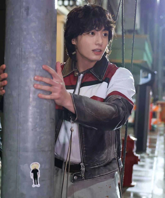 Jung Kook Seven Moto Leather Jacket