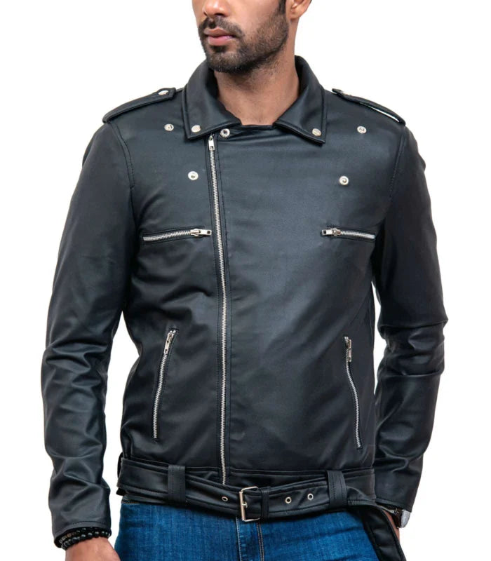 Negan Real Cowhide Motorcycle Leather Jacket