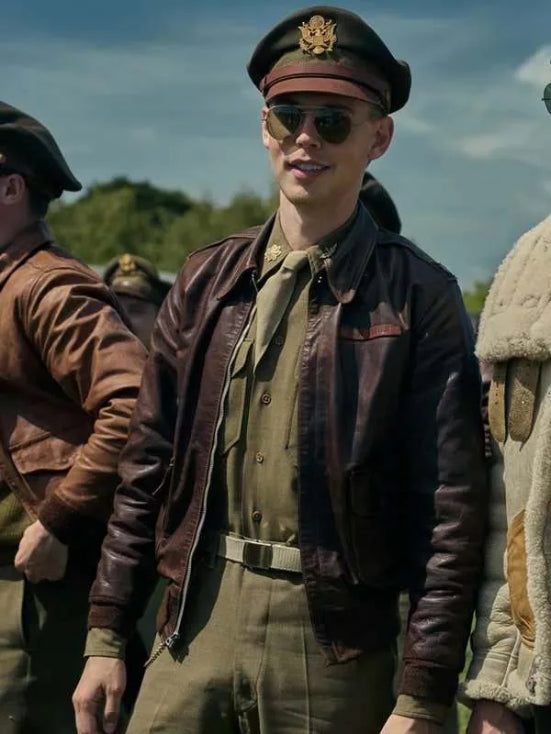 Hollywood Jackets Masters of the Air Austin Butler A-2 Leather Jacket
