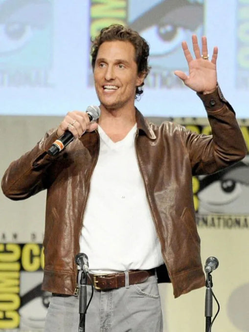 Hollywood Jackets Matthew McConaughey Interstellar Brown Leather Jacket