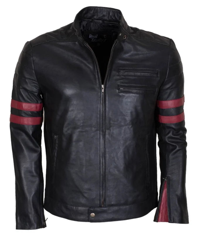 Helen Mirren Inspired Black Biker Leather Jacket